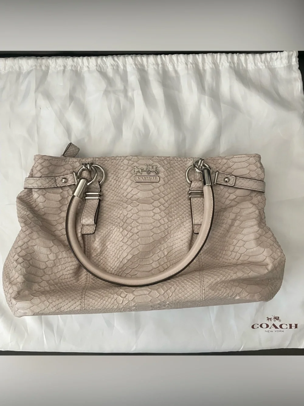 NWOT COACH Limited Edition Embossed Python Lilac Bag